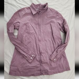 Baby and me Women's Size Medium Purple Button maternity Blouse #B44